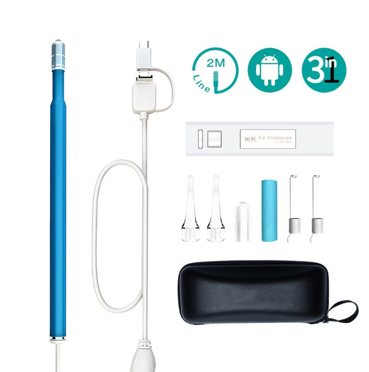 Safe High-Definition Visual Earpiece Endoscope