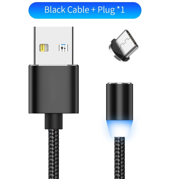 YBD 1m Magnetic LED Charging Cable for Apple