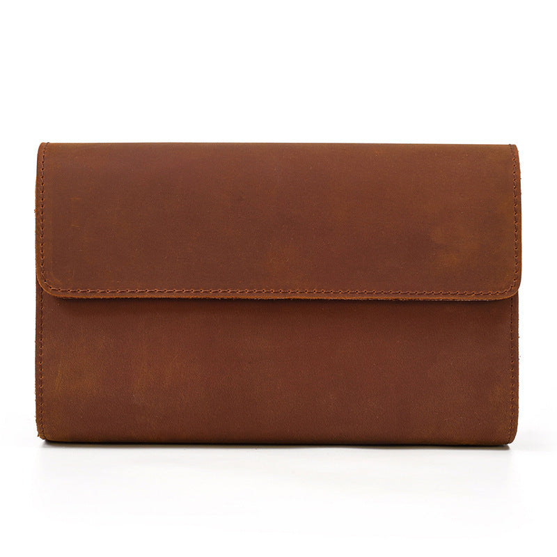 Retro Crazy Horse Leather Men's Wallet