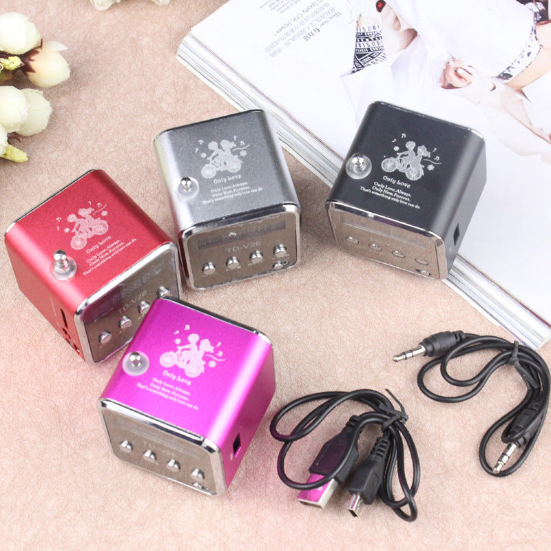 TD-V26 Portable Speaker Mini FM Radio Receiver MP3 Music Player