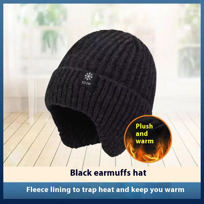 Middle-aged Elderly Men's Wool Ear Protection Hat