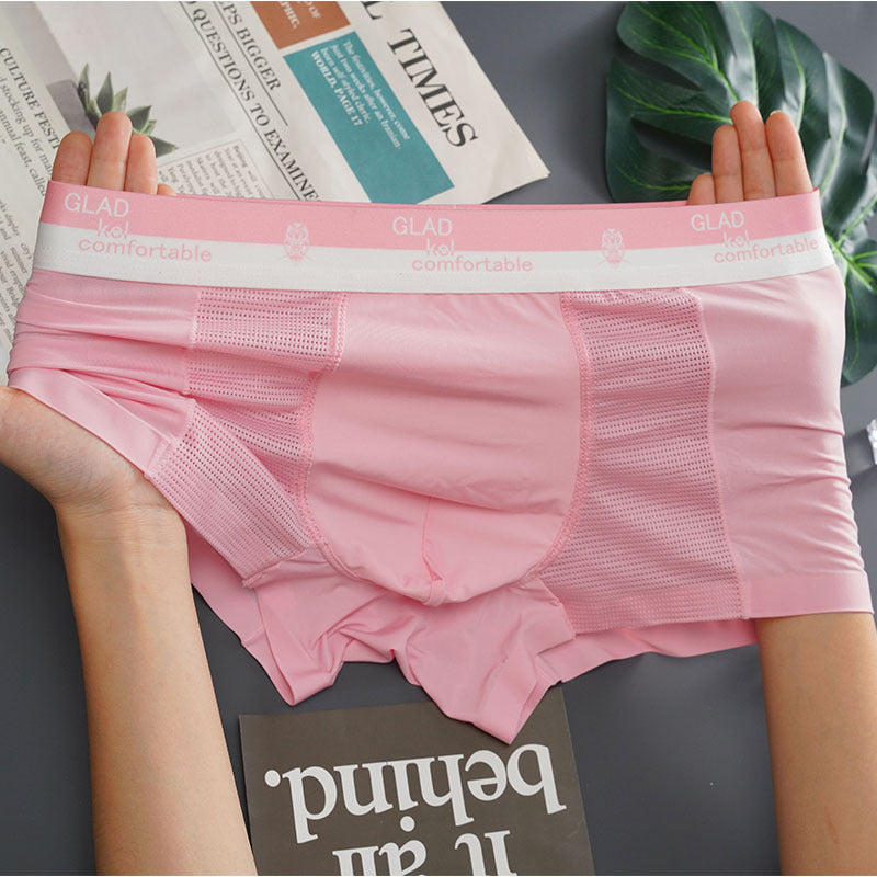 Ice Silk Breathable Traceless Boxer Shorts