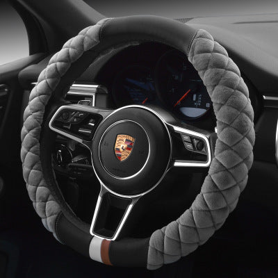Cute Plush Winter Steering Wheel Cover 38cm