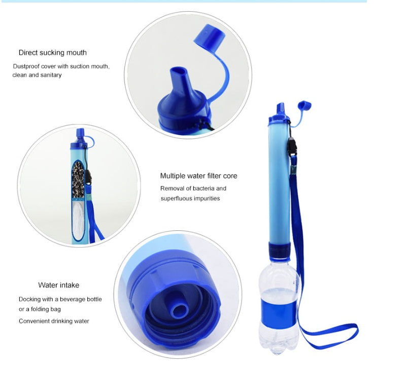 Portable Water Filter Straw for Hiking and Camping