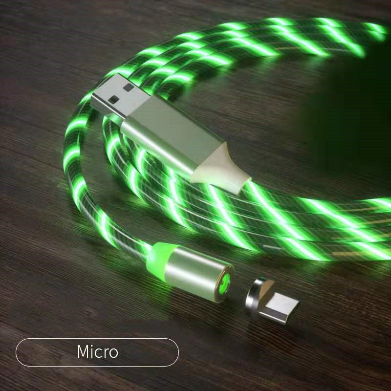 Magnetic Fast Charging Cable Type-C Micro USB LED