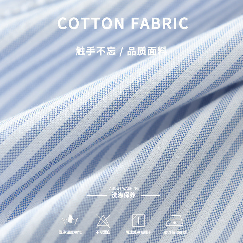 Autumn Japanese Striped Men's Long Sleeve Shirt