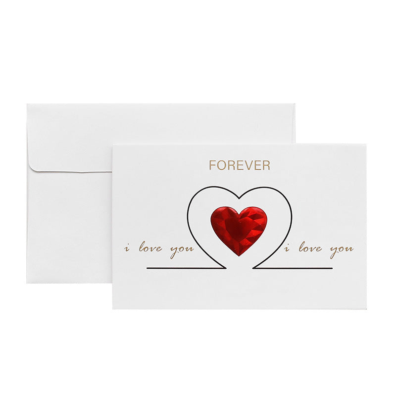 Red Heart Greeting Card Forever Love