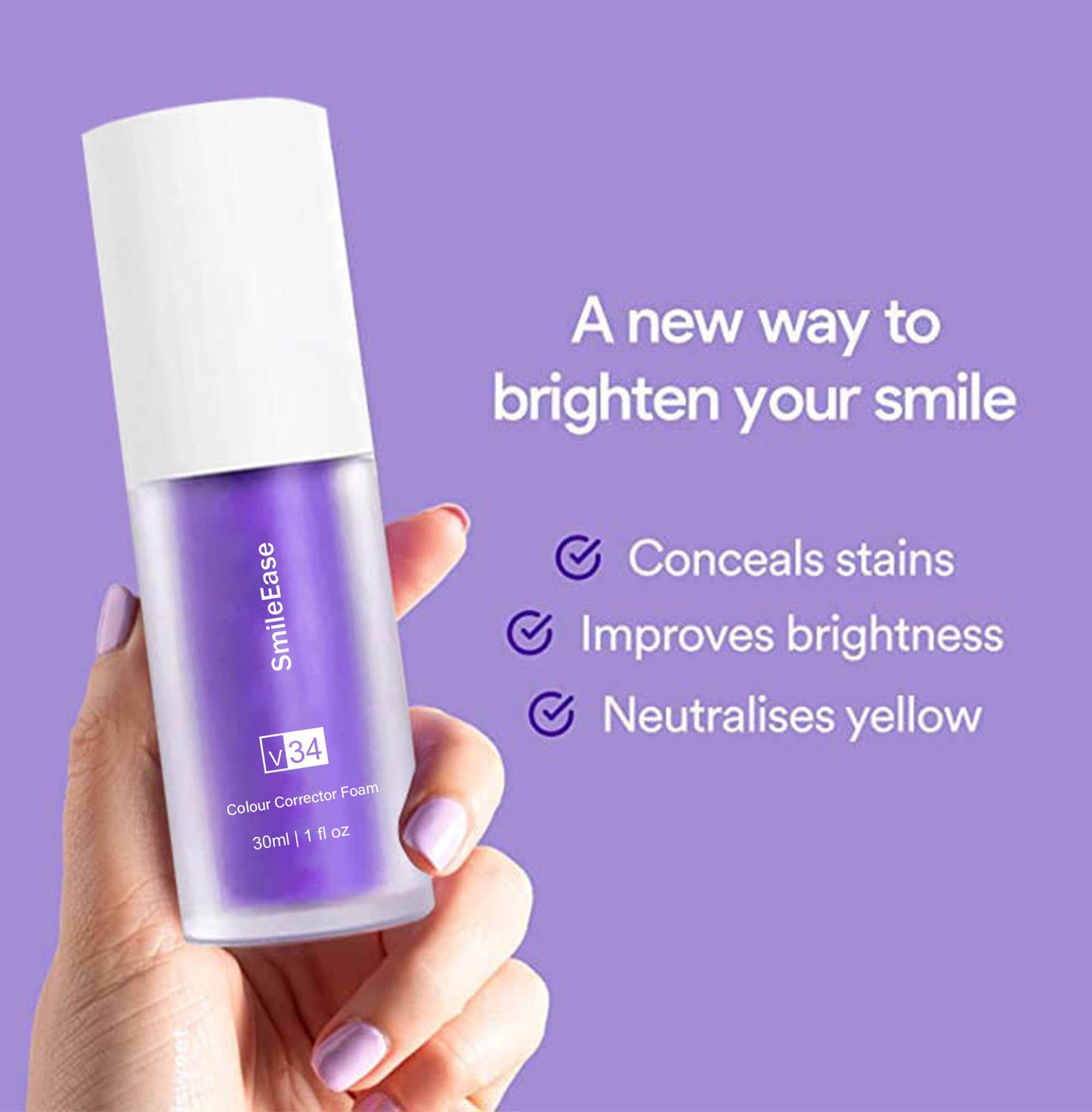 Purple Press Type Teeth Whitening Toothpaste