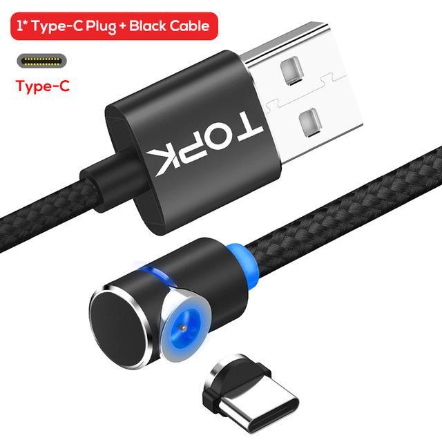 Magnetic Cable Micro Usb 360 Degree Rotate Charging Cord