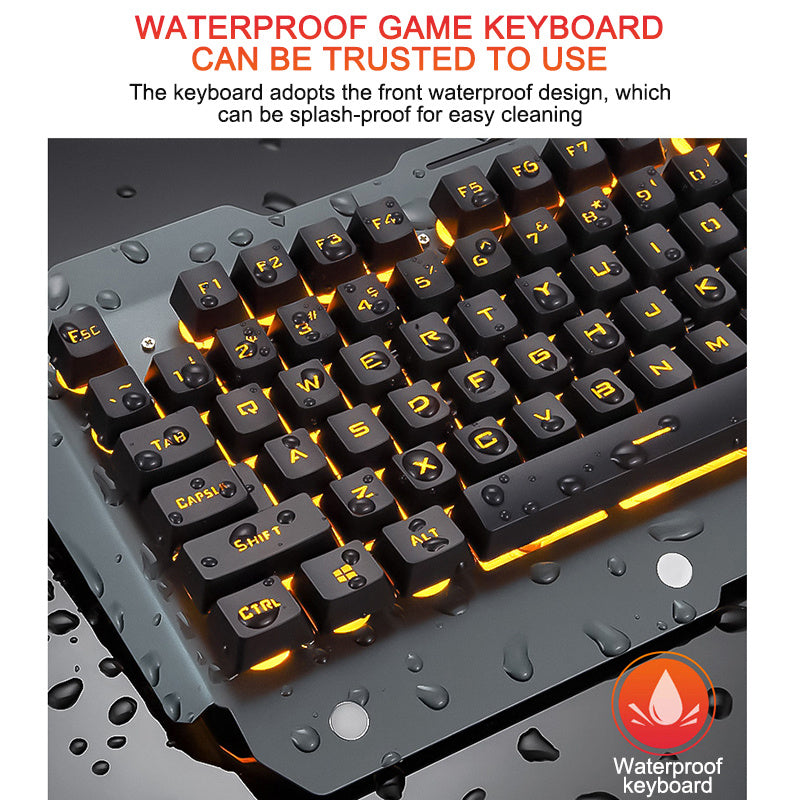 Ergonomic RGB Wired Gaming Keyboard