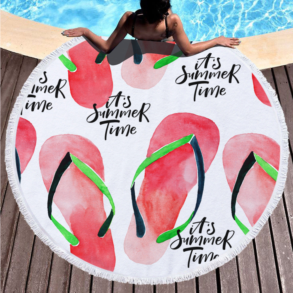 Digital printing round beach towel