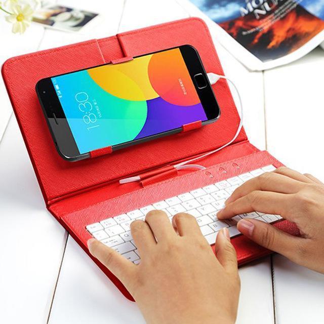 Ultra Thin Mobile Phone Bluetooth Keyboard Leather Case