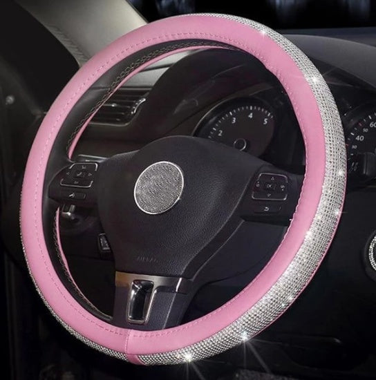 Cute Leather Steering Wheel Cover Anti Slip Universal
