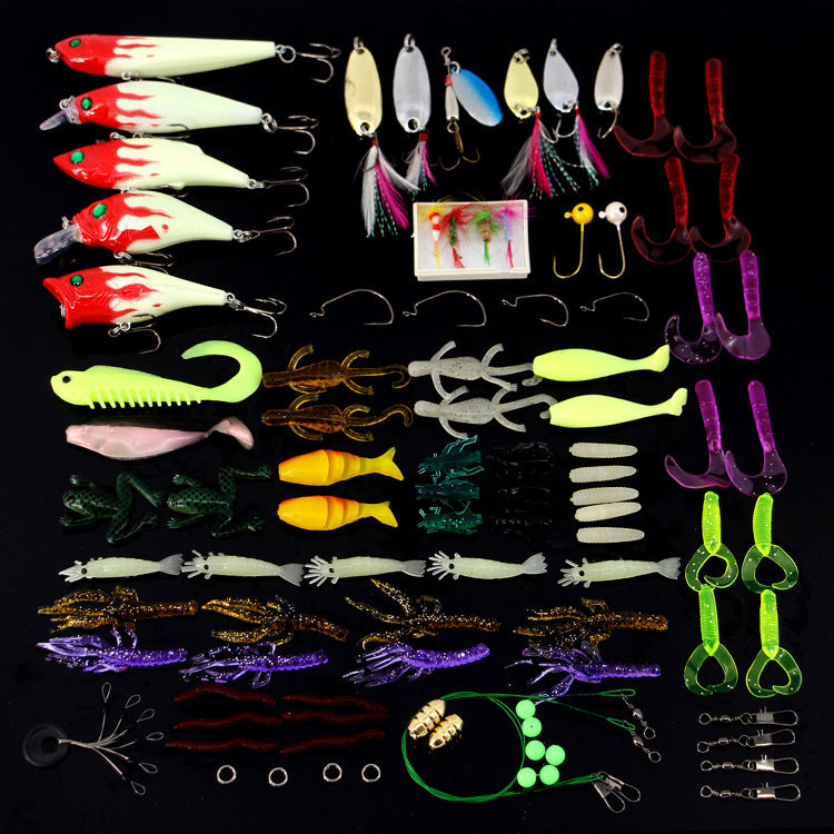 a collection of different types of fishing lures