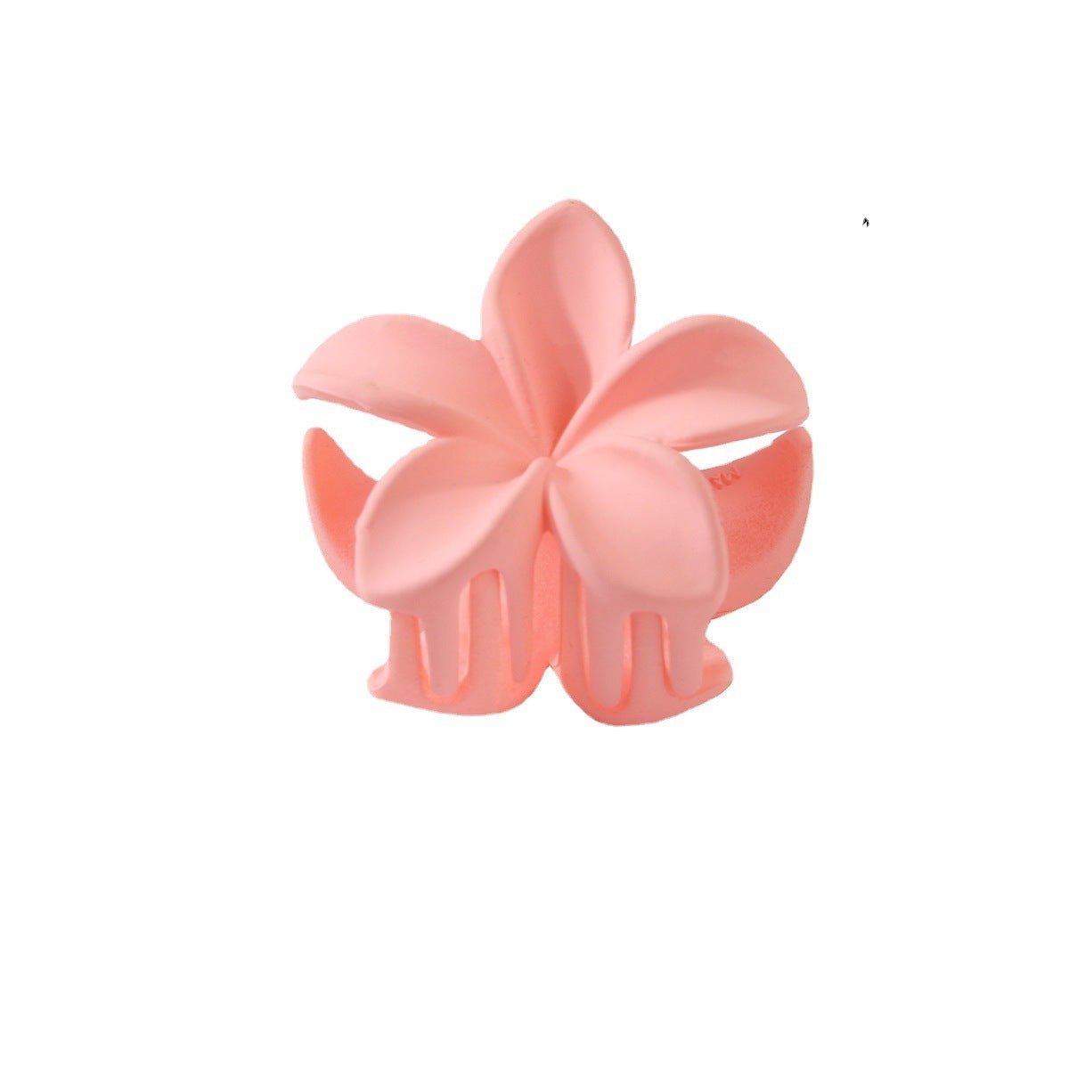 Feather & Red Plastic Flowers Barrettes