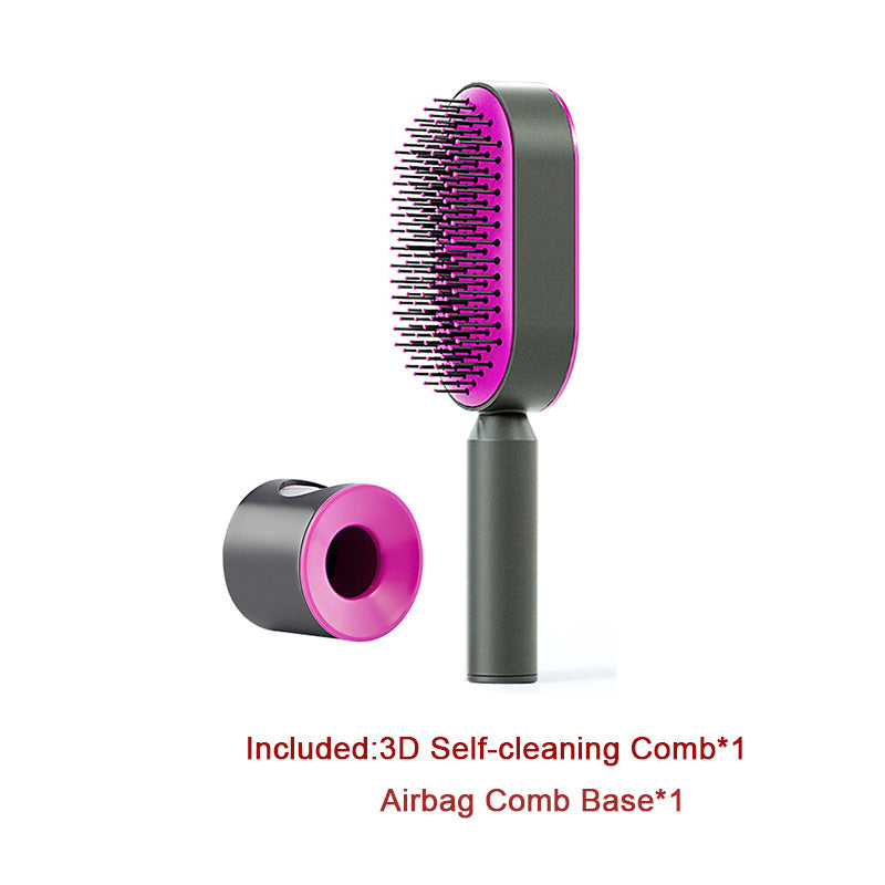 Self Cleaning Hair Brush One-key Airbag Massage
