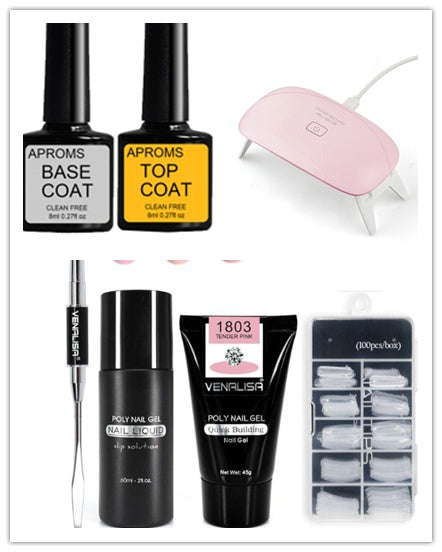 Venalisa Poly Nail Gel Kit - Transparent Crystal Camouflage Set