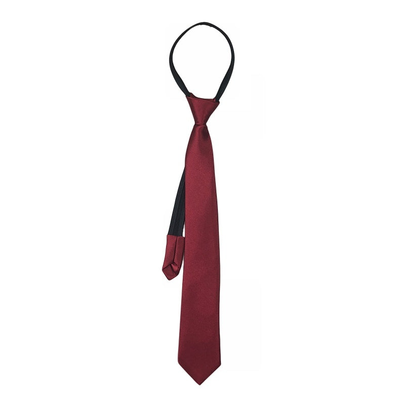 Men's Zipper Korean Style Pure Color Tie