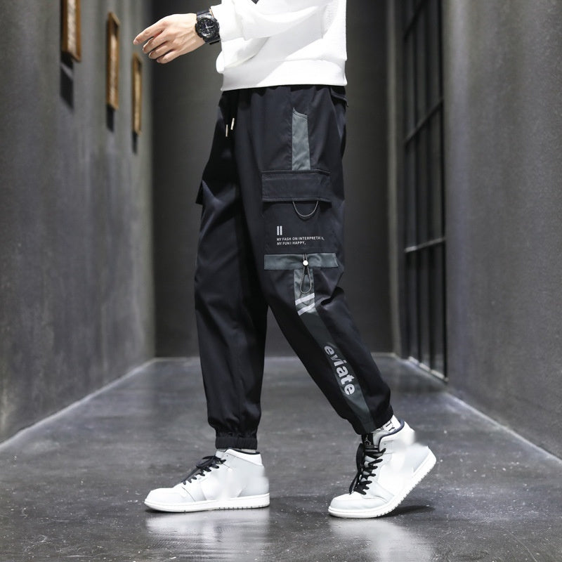 Men's Loose Plus Size Sports Overalls Pants