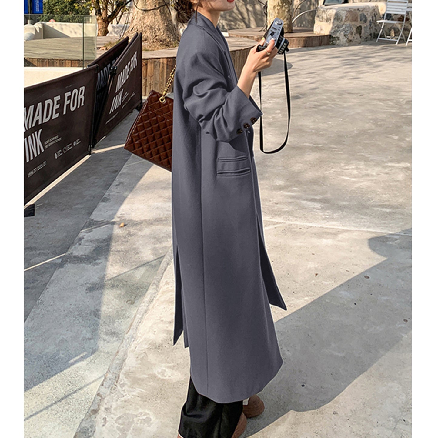 Women's Long Trench Coat, British Style Classic Spring Jacket