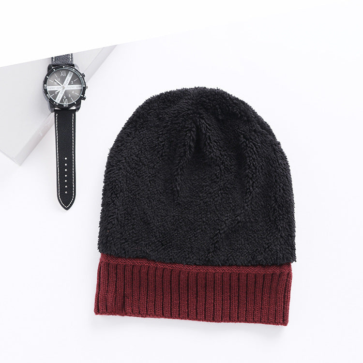 Men's Women's Knitted Wool Hat Scarf Gloves Set