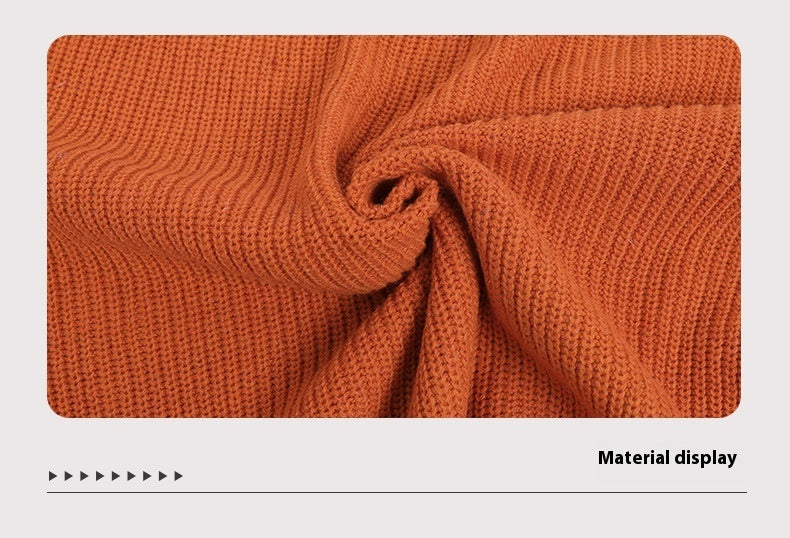 Women's Pure Color Split Off-the-shoulder Sweater
