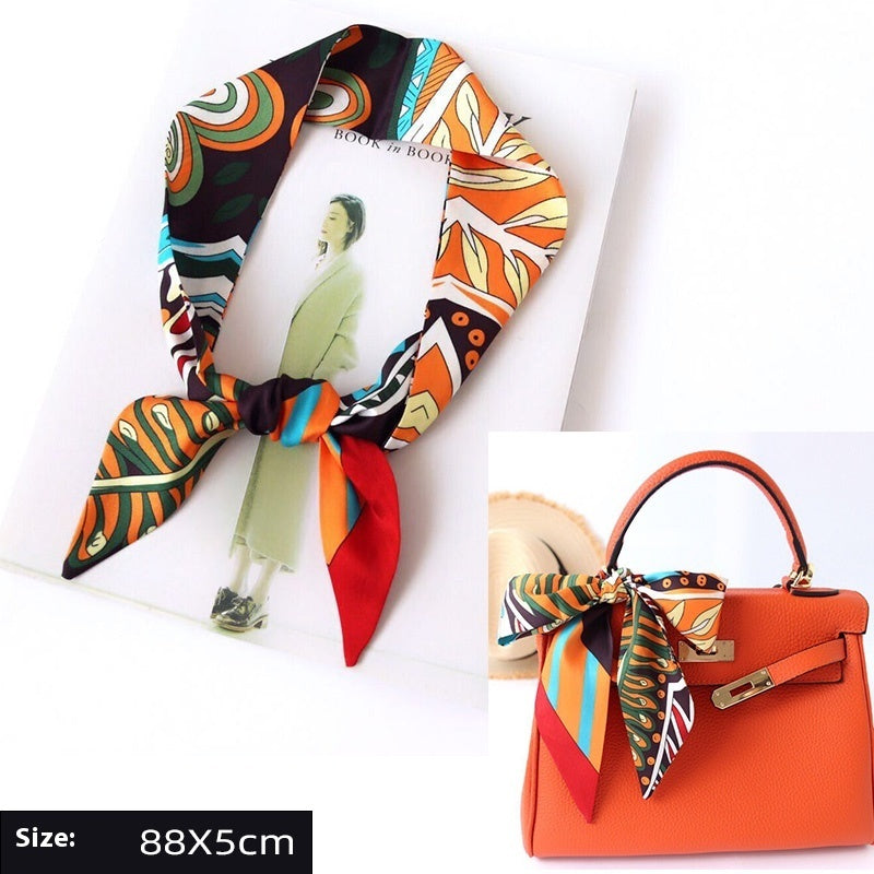 Thin Ribbon Bag Handle Decoration Scarf