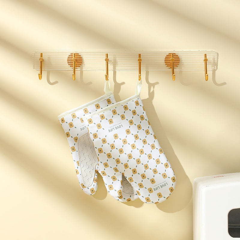 Heat Resistant Oven Mitts Anti-Scalding Gloves