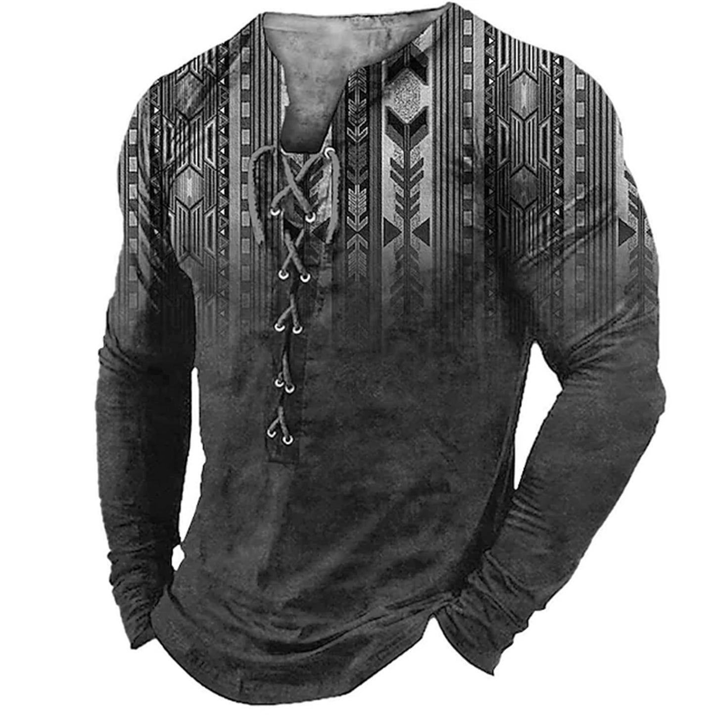 3D European American Sports Long Sleeve Shirt