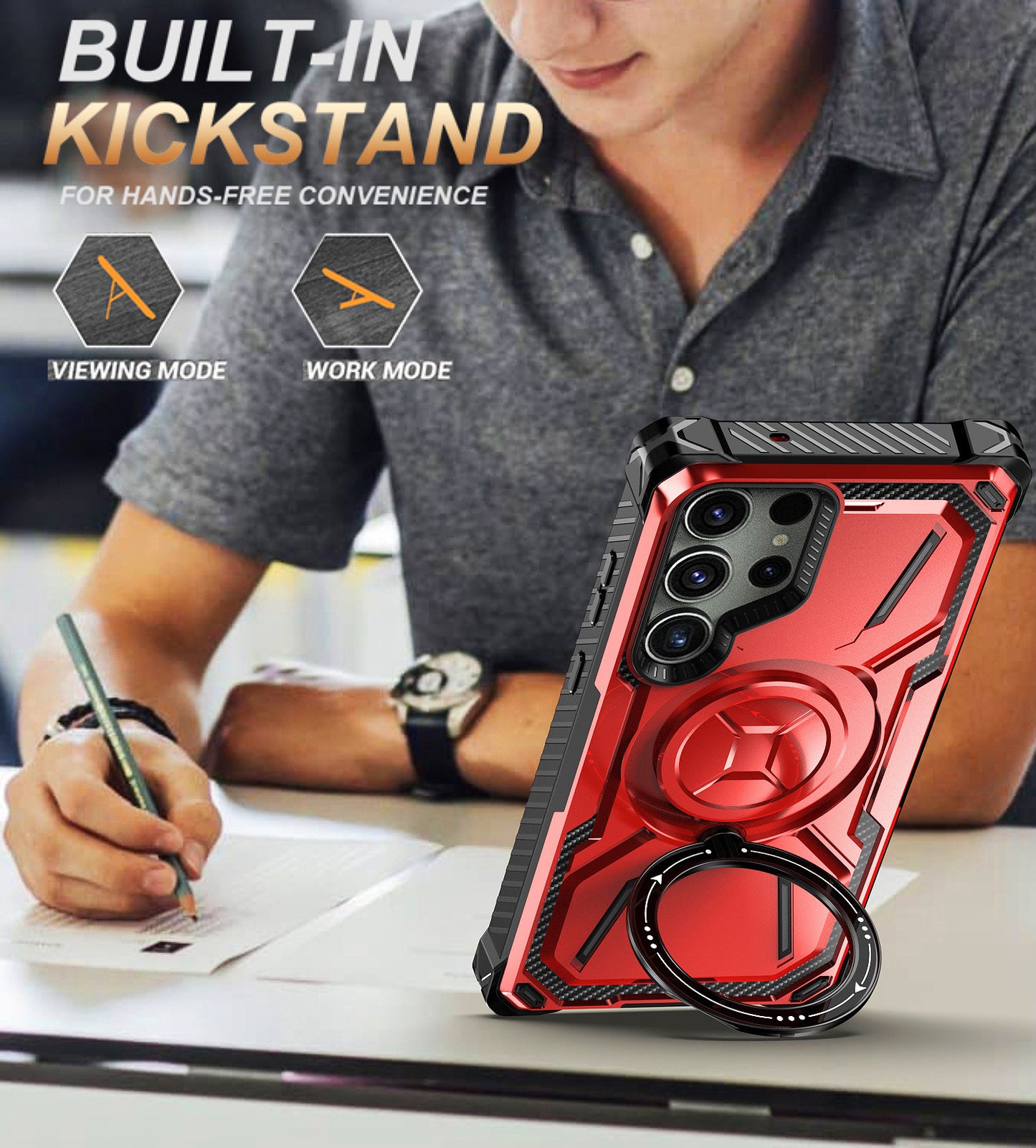 Phone Case Ring Magnetic Drop Resistant Protective Cover
