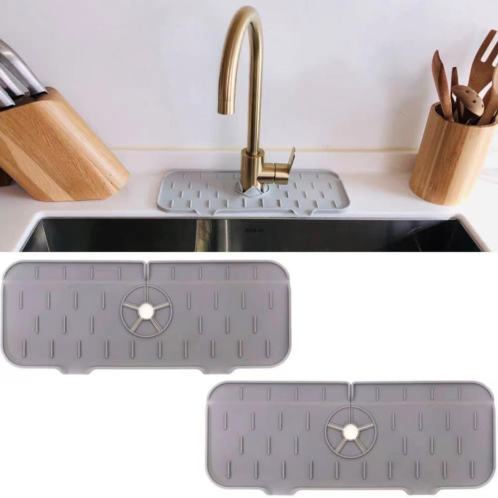 Silicone Faucet Absorbent Mat Sink Splash Guard