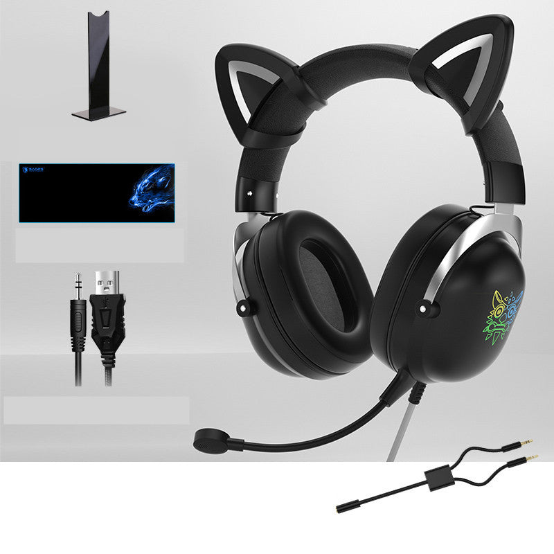Head Mounted Wired Gaming Headset for Girls