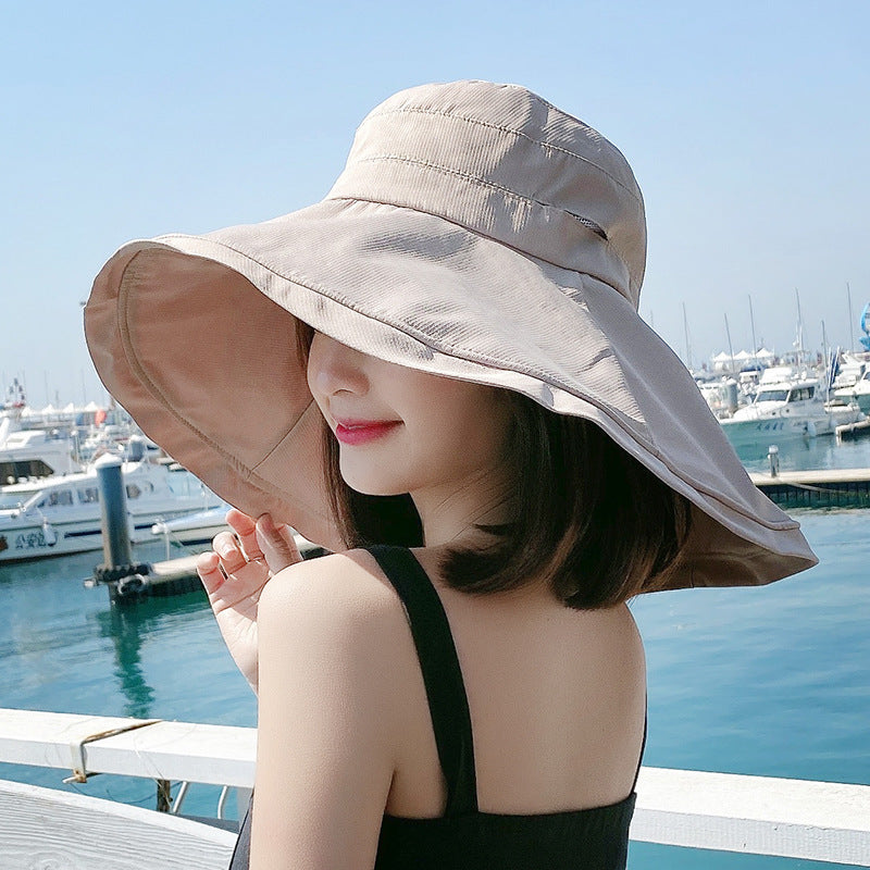 Women's Wide Brim UV Protection Sun Hat with Neck Protection