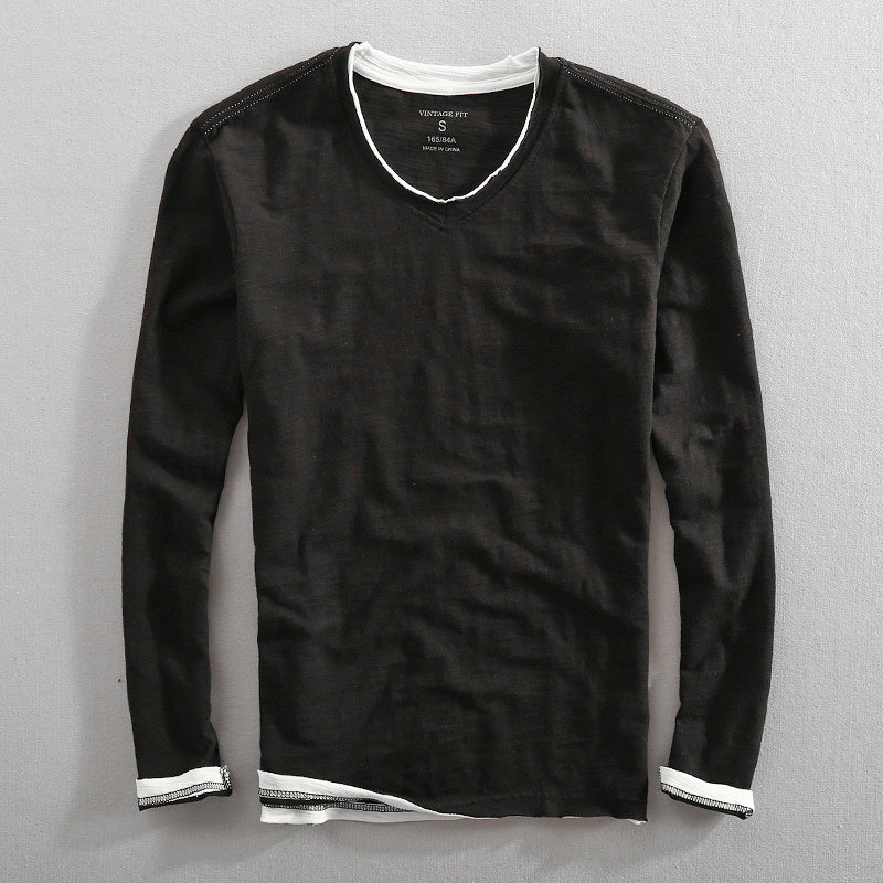 Men's Undershirt Raw Edge Distressed