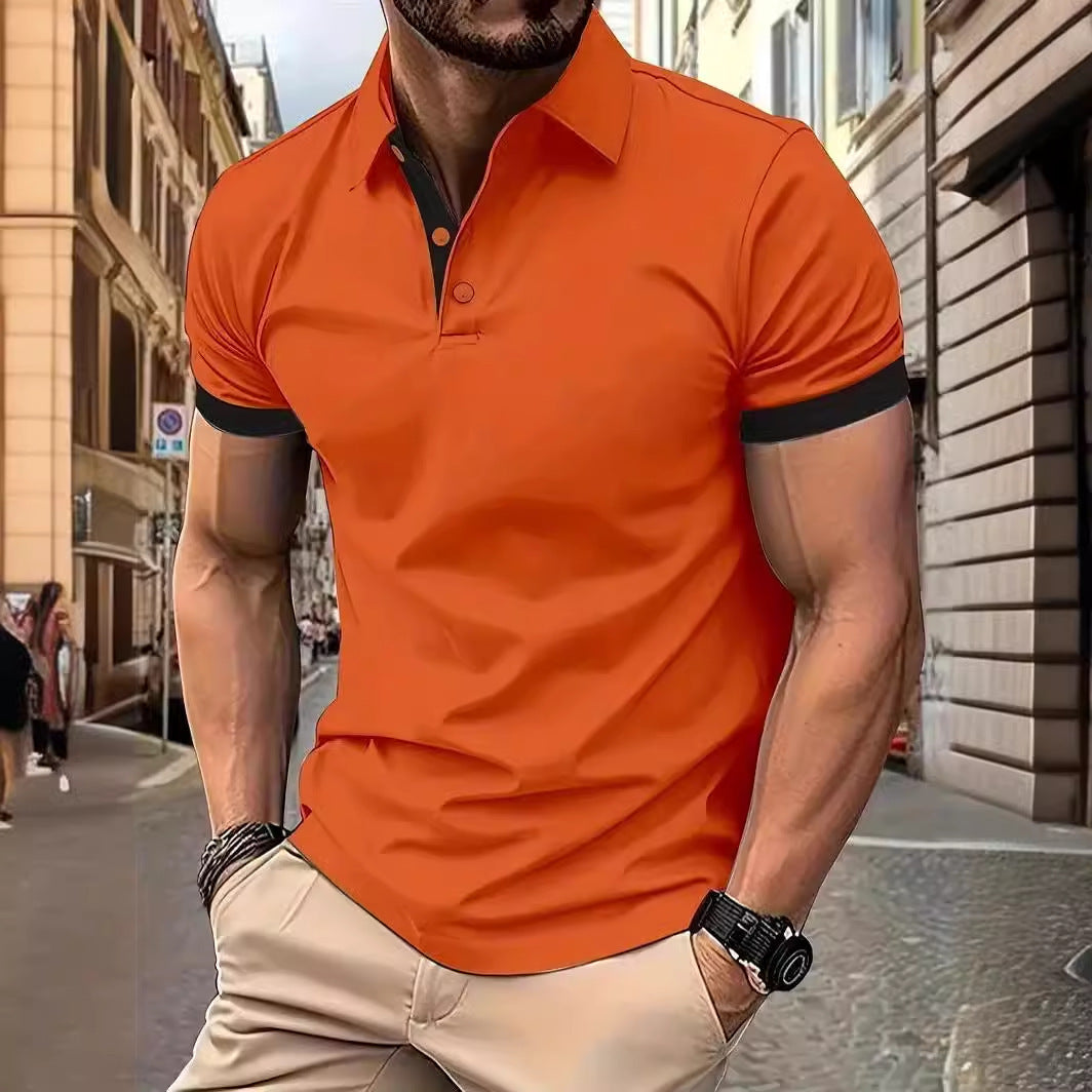 Men's Short Sleeve Casual Business Polo Shirt