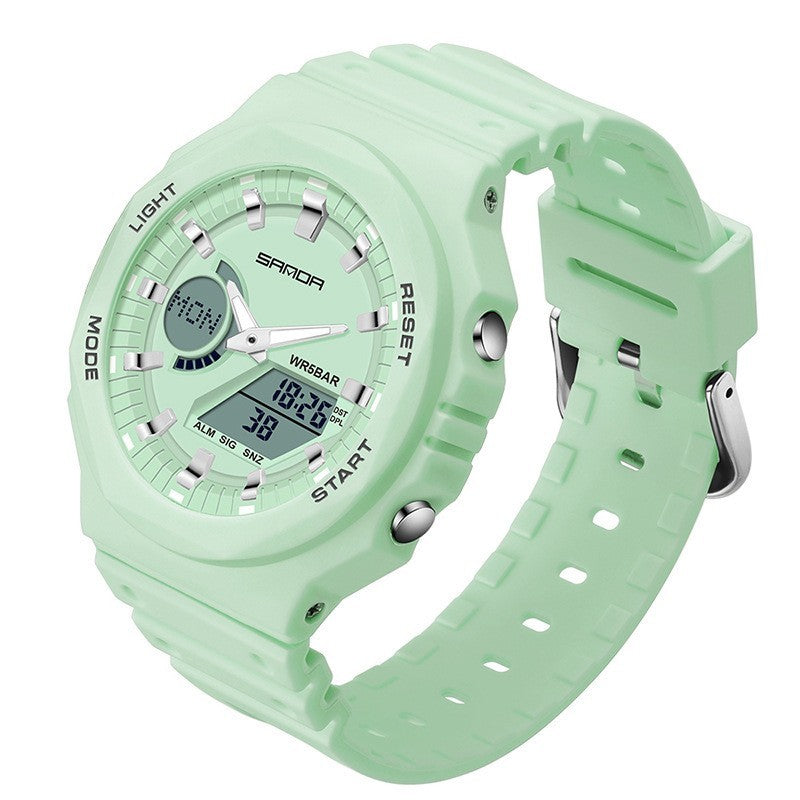 Sports Waterproof Dual Display Electronic Watch