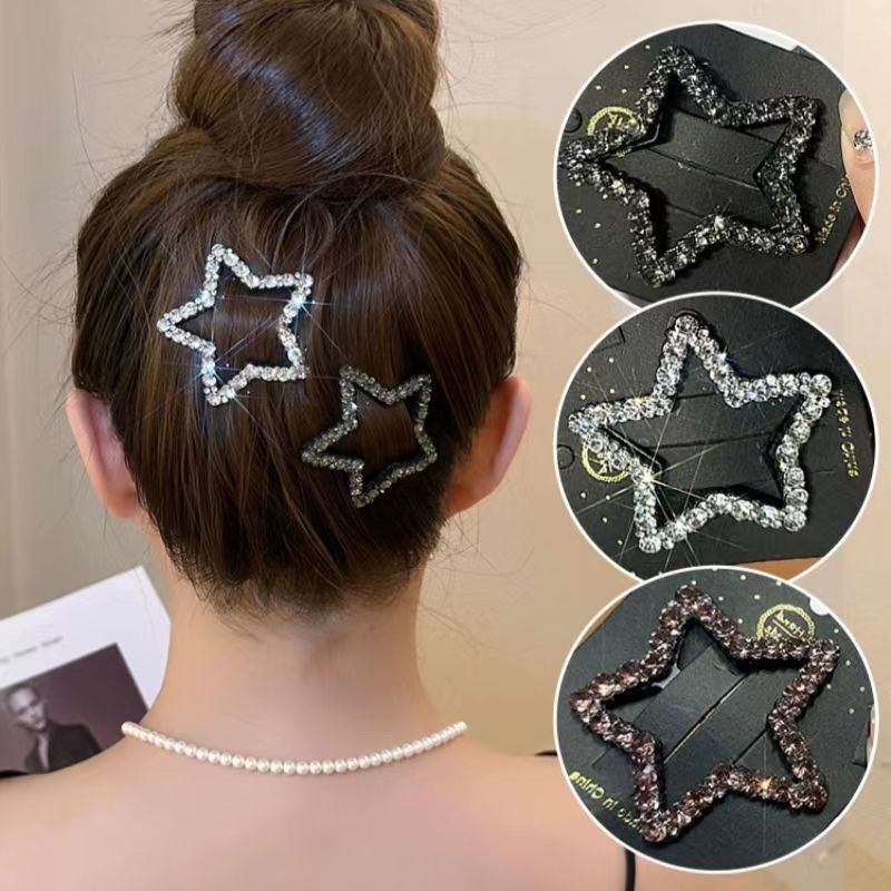 Rhinestone Star Hairpin: High-End Style
