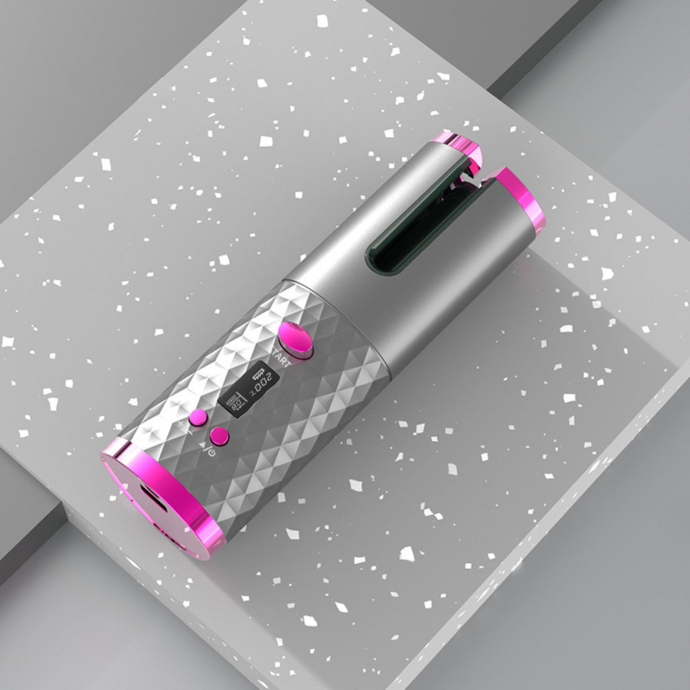 Portable LCD Auto-Rotating Cordless Curler