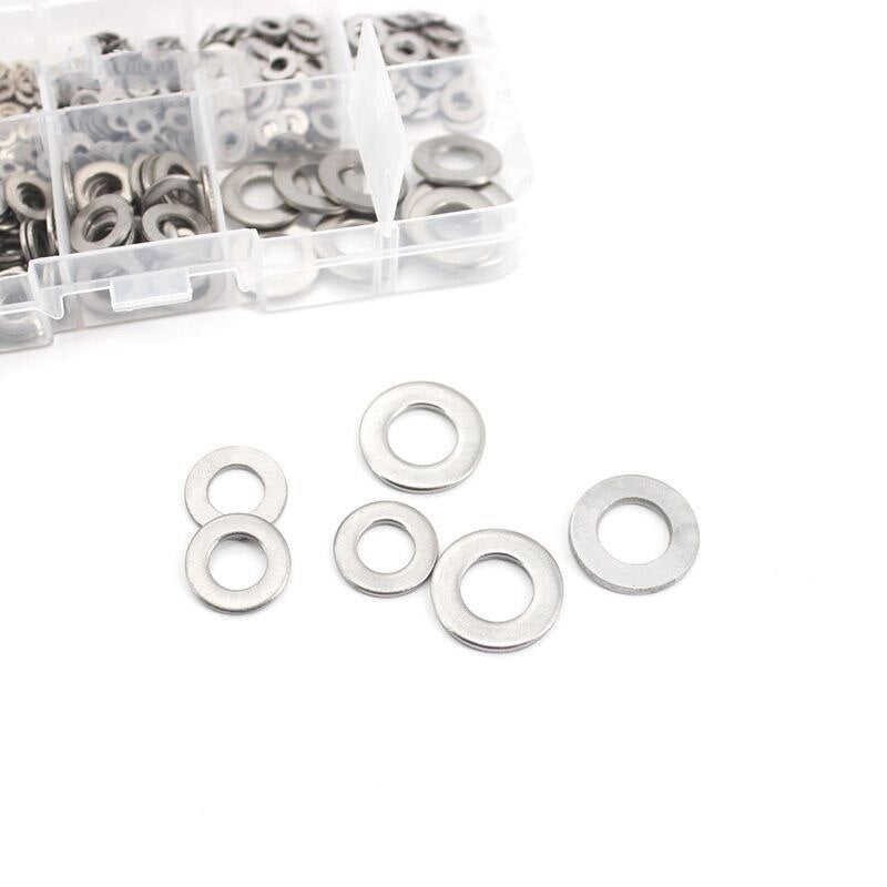 304 Stainless Steel Flat Washer Set M1.6–M10
