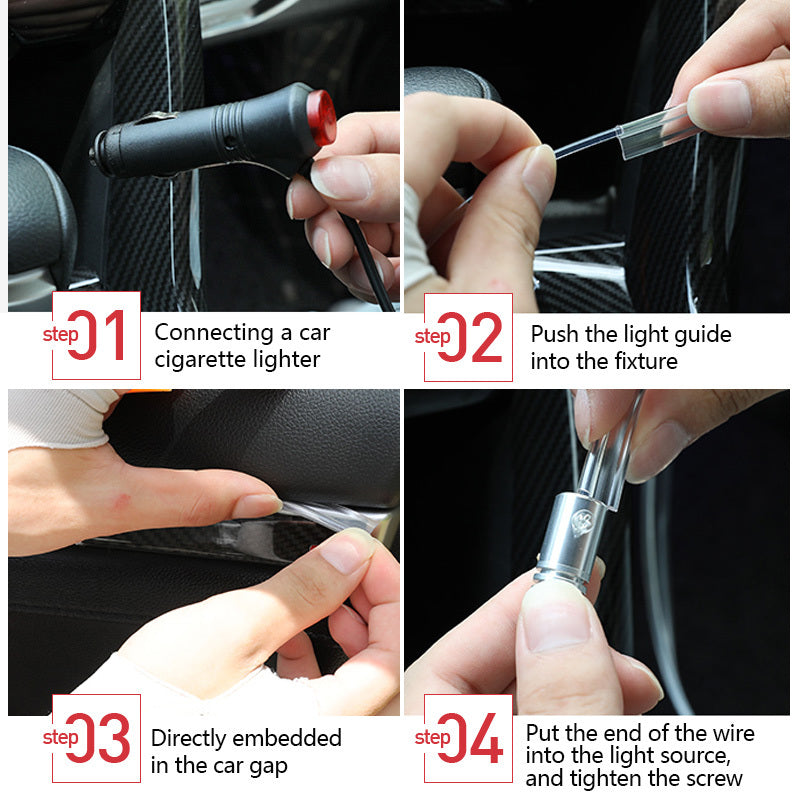 Car Fiber Optic Ambient APP Rhythm Light
