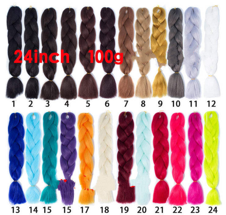 African Black High Temperature Braid Wig
