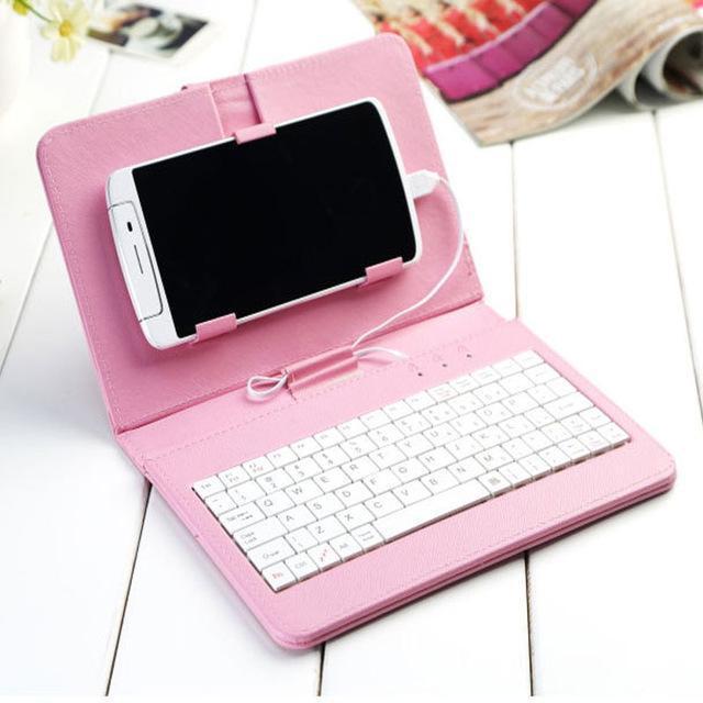 Ultra Thin Mobile Phone Bluetooth Keyboard Leather Case