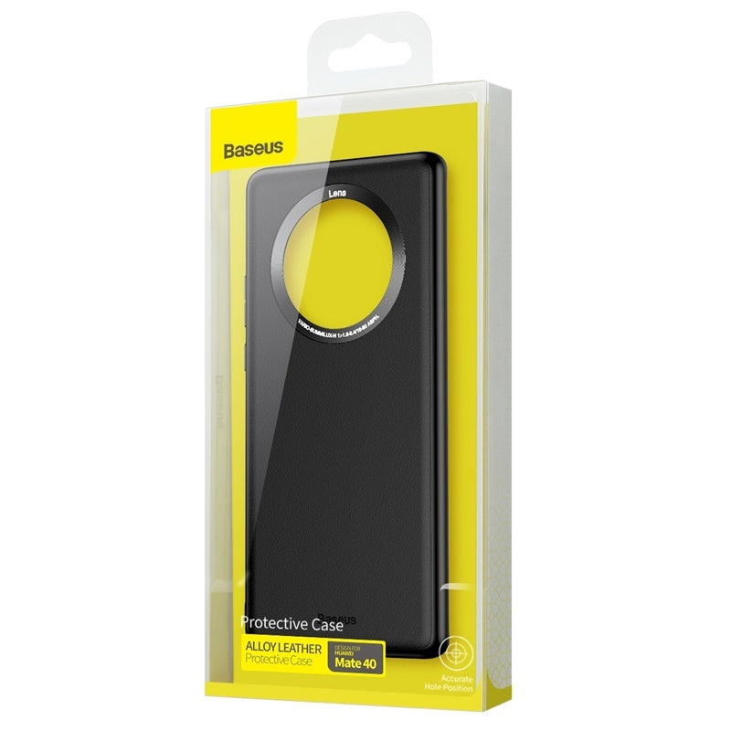 Alloy Plain Leather Case For Mate 40