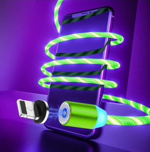Magnetic Flowing Light Data Cable iPhone Android Type-C