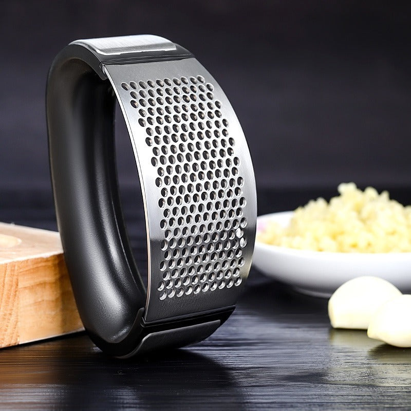 Stainless Steel Garlic Press with Peeler and Scraper