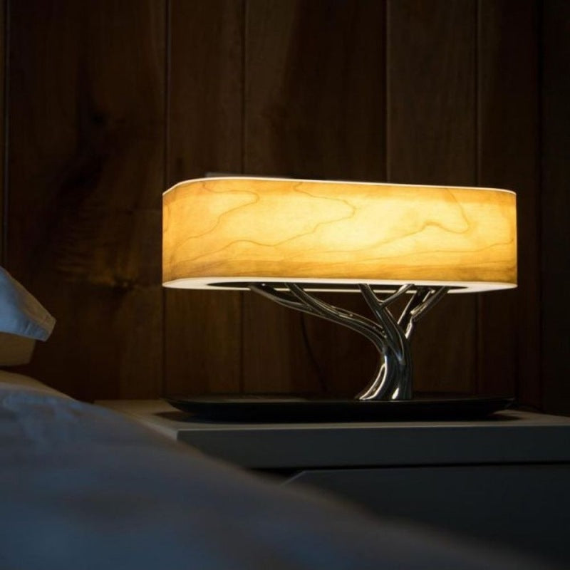 Creative Tree Lamp Bluetooth Speaker Bedside Light With Wireless Charging