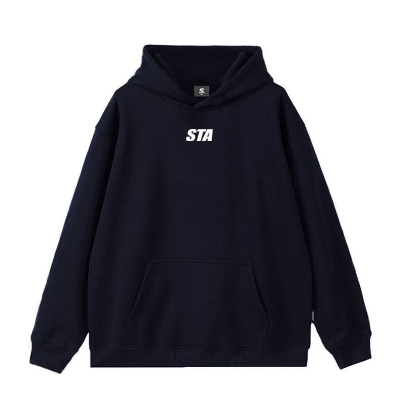 Small Letter Printed Hoodie Men's American Style