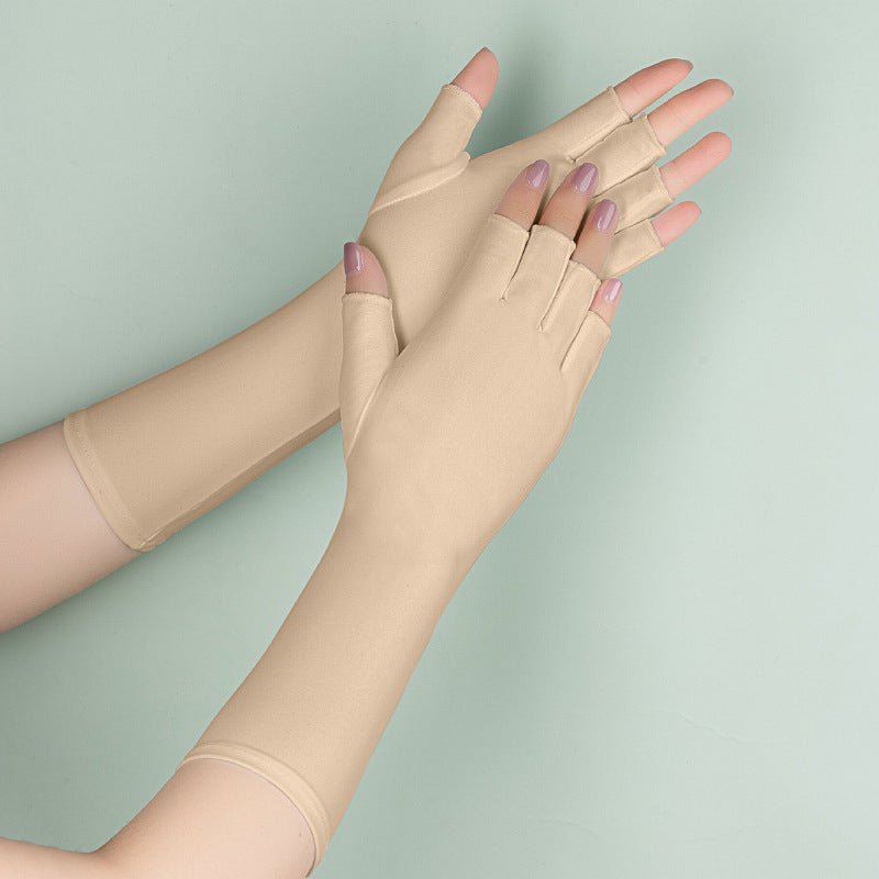 Long Half Finger Sun Protection Oversleeve