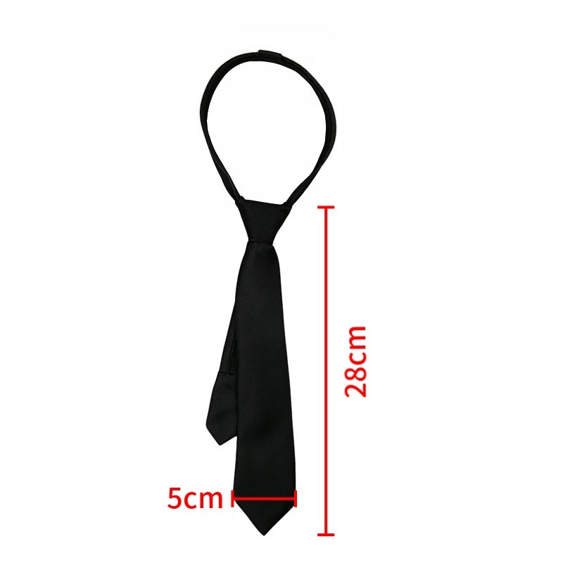 Men's Zipper Korean Style Pure Color Tie