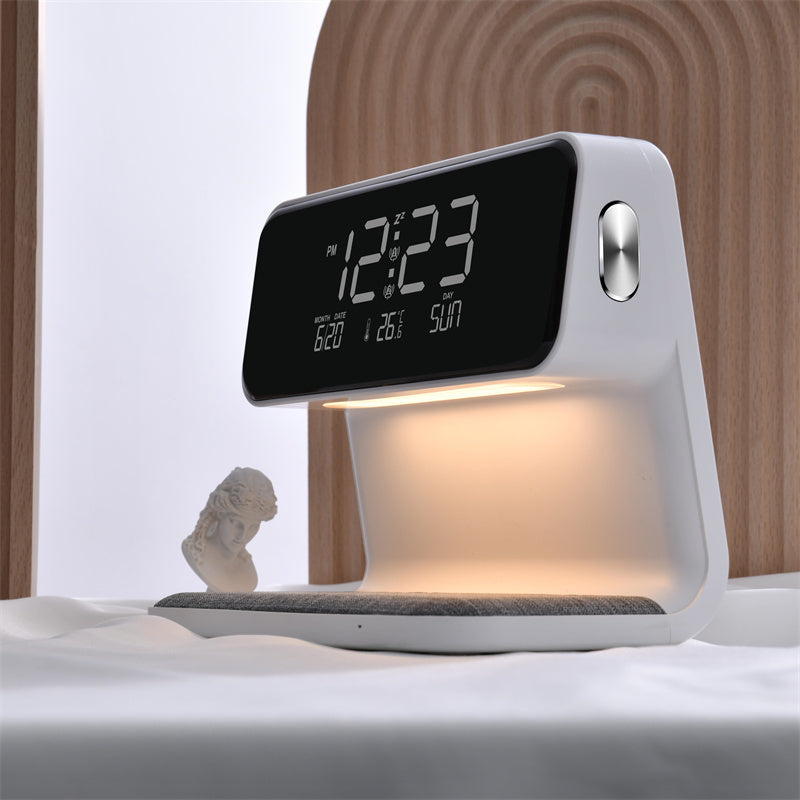 3-in-1 Bedside Lamp Wireless Charging Alarm Clock